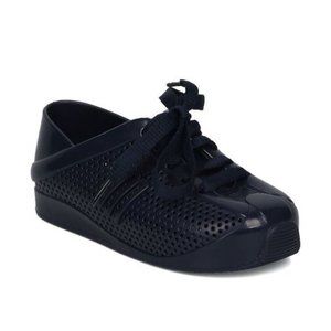 Girl Mini Melissa Mini Love System PVC Perforated Lace Up Sneaker - Navy Blue
